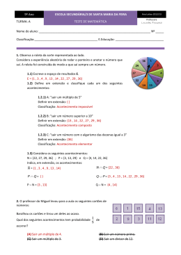 Resolu&ccedil;&atilde;o - MATEM&Aacute;TICA 9&ordm;ANO