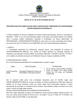 1. Edital 07, de 22 de outubro de 2015