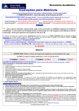 instru&ccedil;&otilde;es para matr&iacute;cula