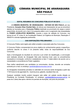 DUX Concursos - C&acirc;mara Municipal de Araraquara