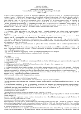 Ministério da Defesa Comando da Aeronáutica