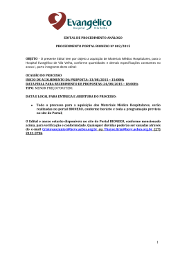 procedimento portal bionexo n.&ordm; 002/2015