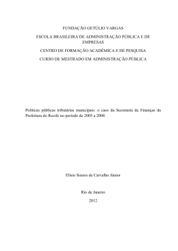 fundação getúlio vargas escola brasileira de administração pública