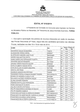EDITAL N&deg; 010/2014 - S&iacute;tio do Minist&eacute;rio P&uacute;blico do Maranh&atilde;o