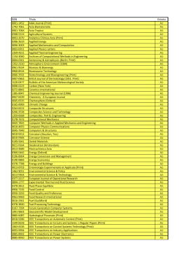 ISSN Título Estrato 0001-1452 AIAA Journal (Print) A1 1742