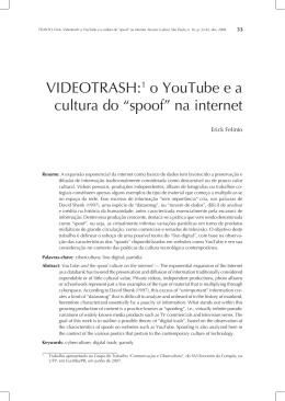 VIdEOTraSh:1 o YouTube e a cultura do &ldquo;spoof&rdquo; na internet