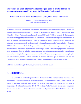 Discussão de uma alternativa metodológica para a