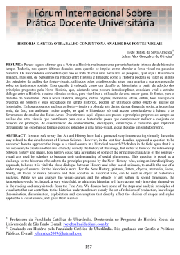 81 Professora da Faculdade Cat&oacute;lica de Uberl&acirc;ndia. Doutoranda no