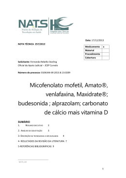 Micofenolato mofetil, Amato®, venlafaxina, Maxidrate