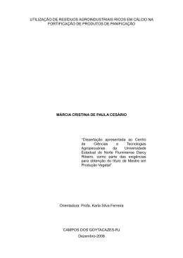 utiliza&ccedil;&atilde;o de res&iacute;duos agroindustriais ricos em c&aacute;lcio na