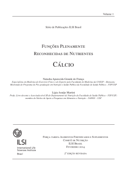 Fasc&iacute;culo 01 - C&aacute;lcio - International Life Sciences Institute