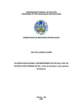 Filosofia educacional contempor&acirc;nea do policial - Guaiaca