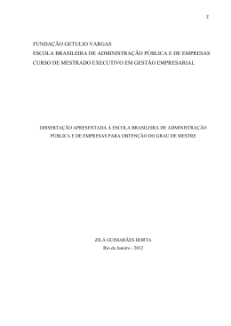 fundação getulio vargas escola brasileira de administração pública