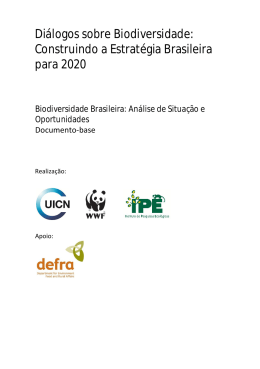 Di&aacute;logos sobre Biodiversidade: Construindo a Estrat&eacute;gia Brasileira