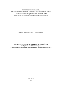 POLÍTICAS NACIONAIS DE SEGURANÇA CIBERNÉTICA. O