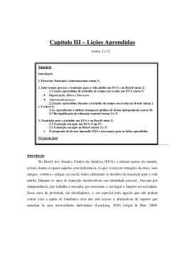 Capítulo III – Lições Aprendidas - Academia Brasileira de Ciências