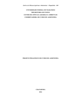 Projeto Pedag&oacute;gico do curso - Universidade Federal do Maranh&atilde;o