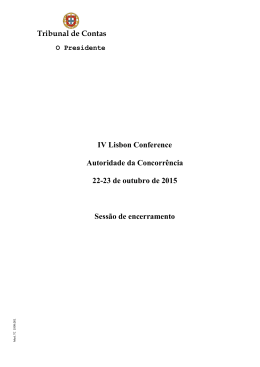 Tribunal de Contas IV Lisbon Conference Autoridade da