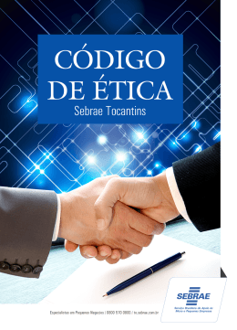C&oacute;digo de &Eacute;tica Sebrae Tocantins