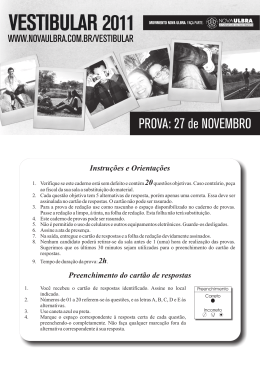 PROVA: 27 de NOVEMBRO