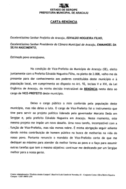 PREFEITURA MUNICIPAL DE ARACAJU cARTA