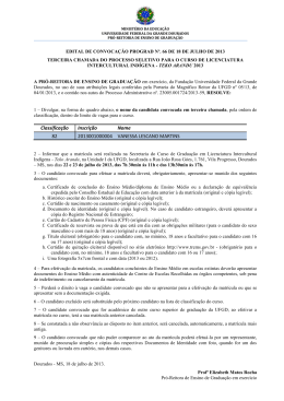 Classifica&ccedil;&atilde;o Inscri&ccedil;&atilde;o Nome 82 2013001000004