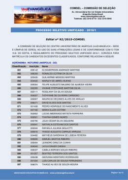 Excedentes UniEvang&eacute;lica 2016/1