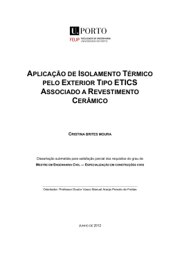 aplica&ccedil;&atilde;o de isolamento t&eacute;rmico pelo exterior tipo etics associado a