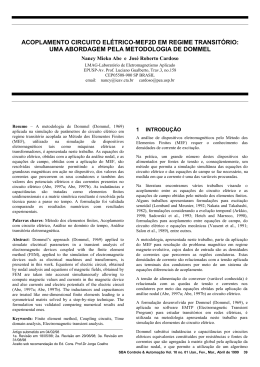 ACOPLAMENTO CIRCUITO EL&Eacute;TRICO-MEF2D EM REGIME