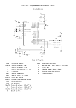 KIT EDT 043 &ndash; Programador Microcontrolador AT89S52 Circuito