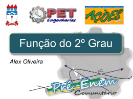 Fun&ccedil;&atilde;o do 2&ordm; Grau - Universidade Federal de Alagoas