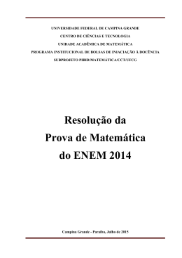 Resolu&ccedil;&atilde;o da Prova de Matem&aacute;tica do ENEM 2014