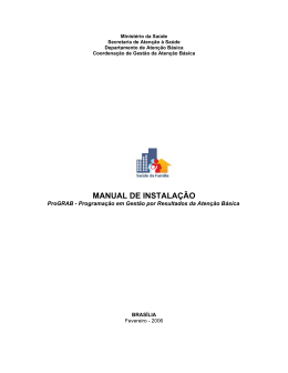 PROGRAB - Manual de Instala&ccedil;&atilde;o