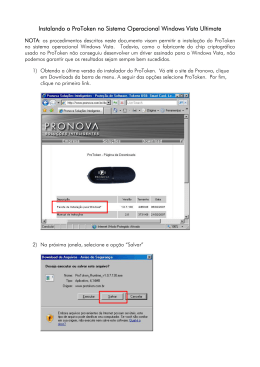 Instalando o Driver do ProToken no sistema operacional