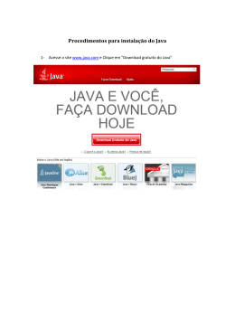 Procedimentos para instalação do Java