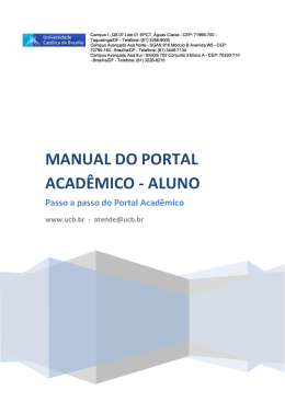 do arquivo - Universidade Cat&oacute;lica de Bras&iacute;lia
