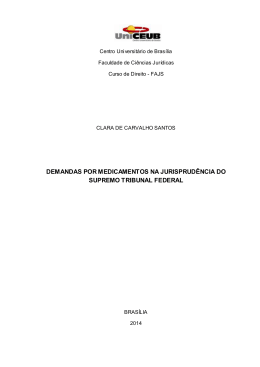 demandas por medicamentos na jurisprud&ecirc;ncia do supremo