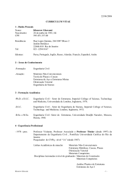 22/06/2006 CURRICULUM VITAE 1