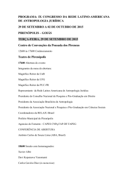 programa: ix congresso da rede latino-americana de