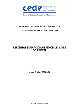 reformas educacionais no chile: a vez do agente