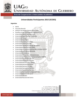 Universidades Participantes 2015 (ECOES)