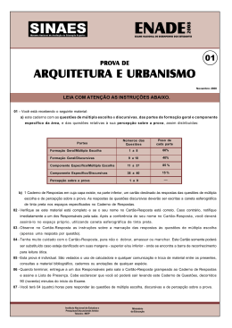 enade 2008 | arquitetura urbanismo
