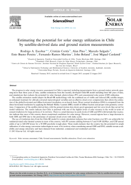 Estimating the potential for solar energy utilization in Chile by