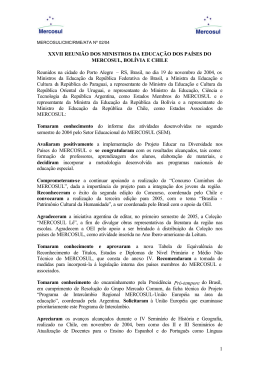 1 XXVII REUNIÃO DOS MINISTROS DA EDUCAÇÃO DOS PAÍSES
