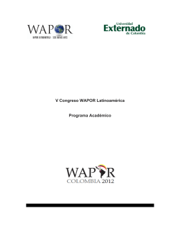 Programa preliminar V Congreso Wapor