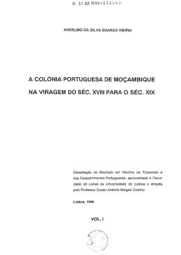 A coL&Oacute;NIA PORTUGUESA DE MO&Ccedil;AMBIQUE