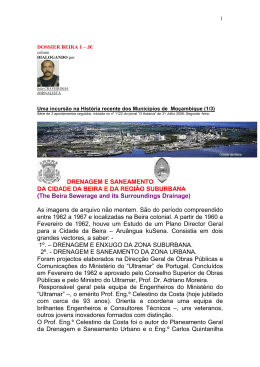 DRENAGEM E SANEAMENTO DA CIDADE DA