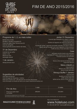 FIM DE ANO 2015/2016 - Grande Hotel de Luso