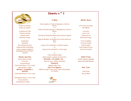 Ementas de casamentos