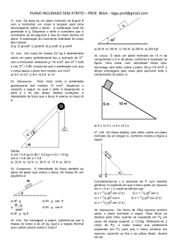 PLANO INCLINADO SEM ATRITO – PROF. BIGA – biga.prof@gmail